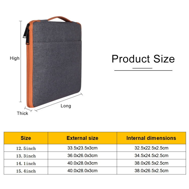 11.6 inch Fashion Casual Polyester + Nylon Laptop Handbag Briefcase Notebook Cover Case, For Macbook, Samsung, Lenovo, Xiaomi, Sony, DELL, CHUWI, ASUS, HP(Grey) - Other by PMC Jewellery | Online Shopping South Africa | PMC Jewellery | Buy Now Pay Later Mobicred