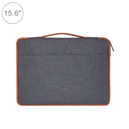 15.6 inch Fashion Casual Polyester + Nylon Laptop Handbag Briefcase Notebook Cover Case, For Macbook, Samsung, Lenovo, Xiaomi, Sony, DELL, CHUWI, ASUS, HP(Grey) - 14.1 inch by PMC Jewellery | Online Shopping South Africa | PMC Jewellery | Buy Now Pay Later Mobicred