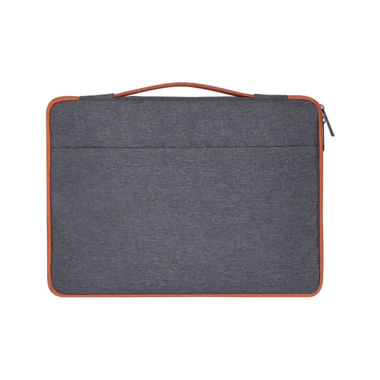 15.6 inch Fashion Casual Polyester + Nylon Laptop Handbag Briefcase Notebook Cover Case, For Macbook, Samsung, Lenovo, Xiaomi, Sony, DELL, CHUWI, ASUS, HP(Grey) - 14.1 inch by PMC Jewellery | Online Shopping South Africa | PMC Jewellery | Buy Now Pay Later Mobicred