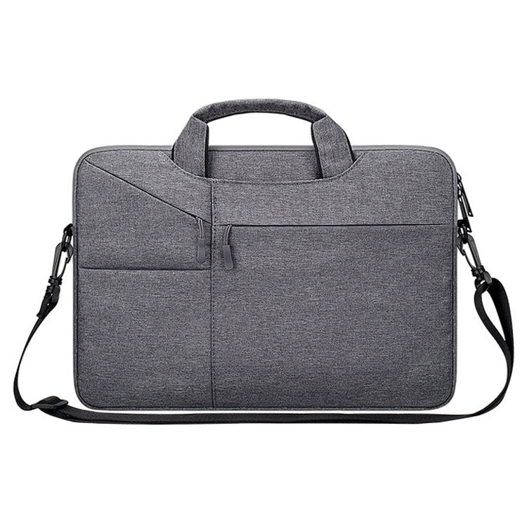 ST02S Waterproof Tear Resistance Hidden Portable Strap One-shoulder Handbag for 14.1 inch Laptops, with Suitcase Belt(Dark Gray) - 14.1 inch by PMC Jewellery | Online Shopping South Africa | PMC Jewellery | Buy Now Pay Later Mobicred