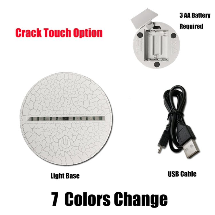 Baseball Sport Shape 3D Colorful LED Vision Light Table Lamp, Crack Touch Version - free shipping - PMC TechLife - Order now!