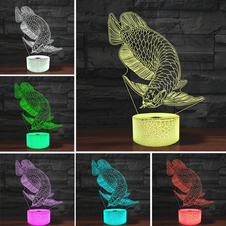 Fish Shape 3D Colorful LED Vision Light Table Lamp, USB & Battery Version - Novelty Lighting by PMC TechLife | Online Shopping South Africa | PMC TechLife | Buy Now Pay Later Mobicred