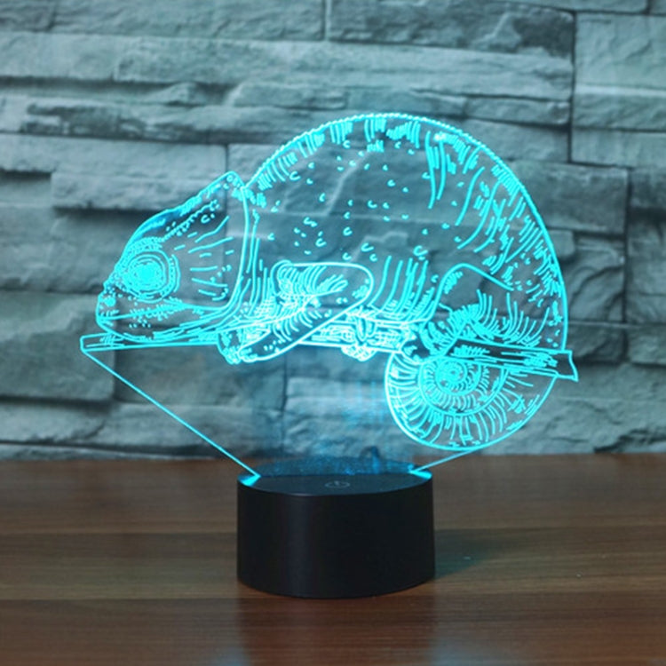 Chameleon Shape 3D Colorful LED Vision Light Table Lamp, Crack Remote Control Version - Novelty Lighting by PMC TechLife | Online Shopping South Africa | PMC TechLife | Buy Now Pay Later Mobicred