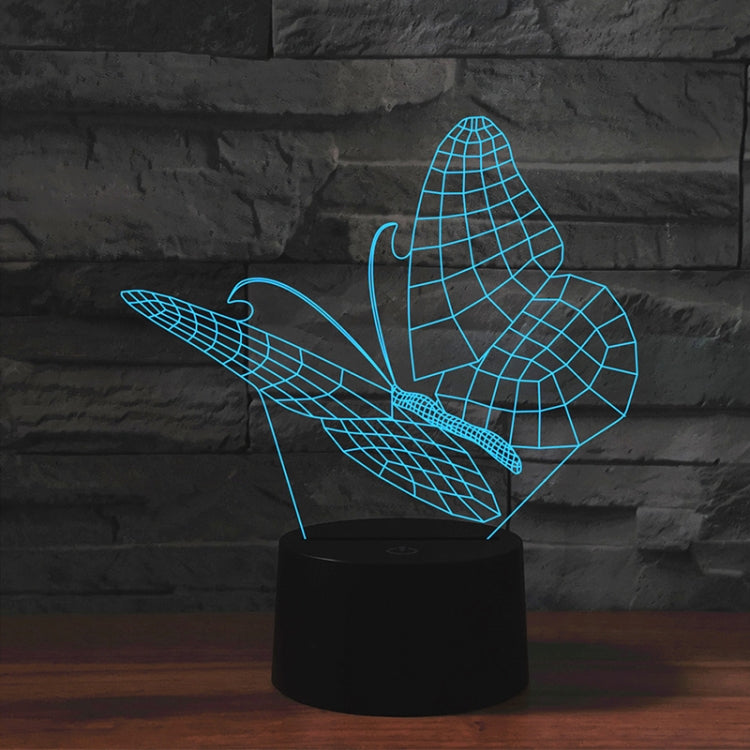 Butterfly Shape 3D Colorful LED Vision Light Table Lamp, Charging Touch Version - Novelty Lighting by PMC TechLife | Online Shopping South Africa | PMC TechLife | Buy Now Pay Later Mobicred