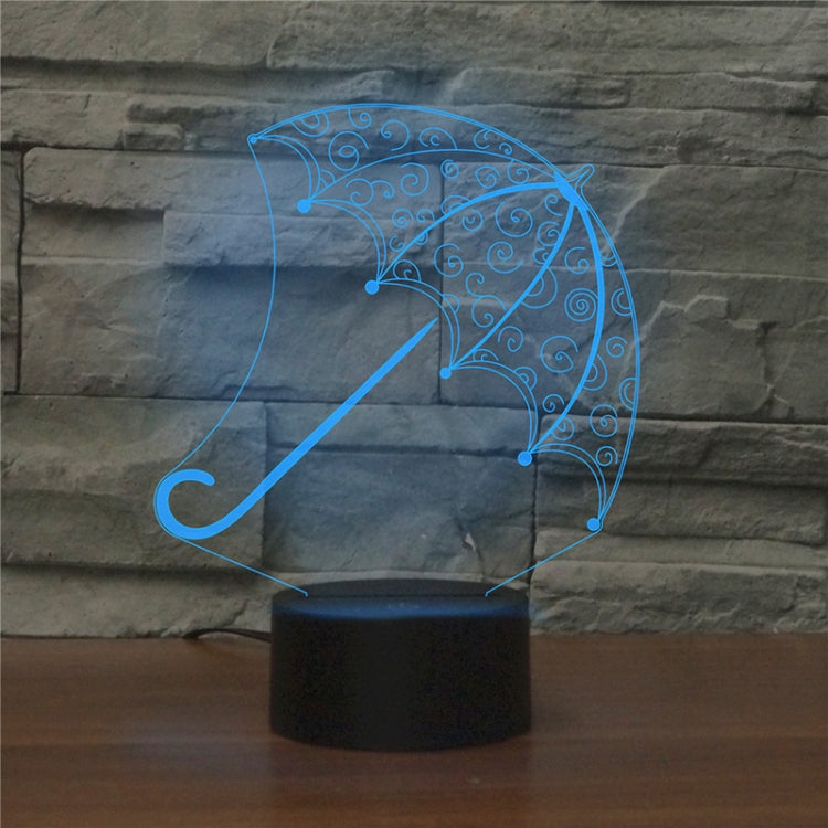 Umbrella Shape 3D Colorful LED Vision Light Table Lamp, Crack Touch Version - Novelty Lighting by PMC TechLife | Online Shopping South Africa | PMC TechLife | Buy Now Pay Later Mobicred