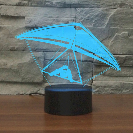 Hang Glider Shape 3D Colorful LED Vision Light Table Lamp, Charging Touch Version - Novelty Lighting by PMC Jewellery | Online Shopping South Africa | PMC Jewellery | Buy Now Pay Later Mobicred