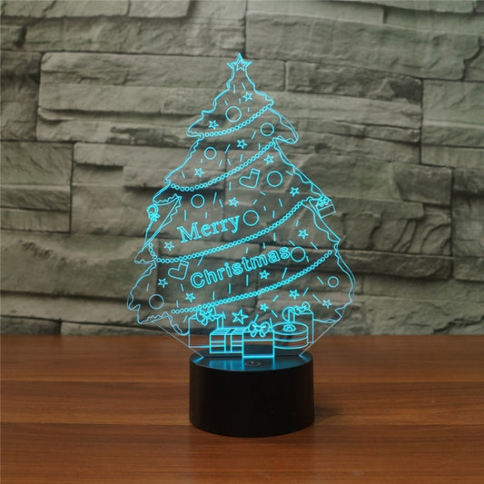 Christmas Tree Shape 3D Colorful LED Vision Light Table Lamp, USB Touch Version - Novelty Lighting by PMC Jewellery | Online Shopping South Africa | PMC Jewellery | Buy Now Pay Later Mobicred