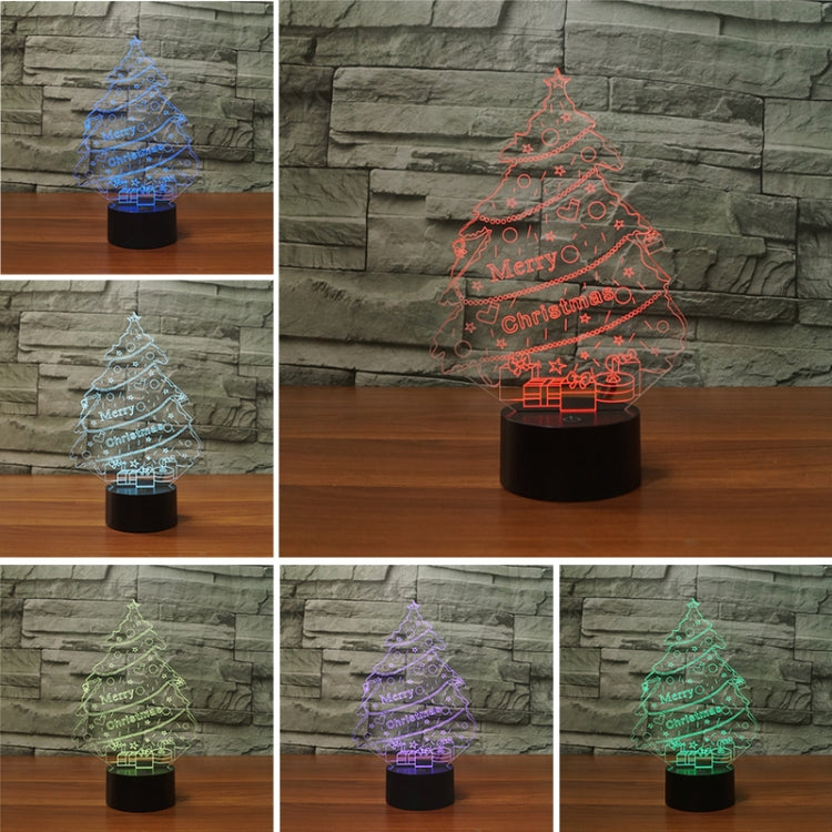 Christmas Tree Shape 3D Colorful LED Vision Light Table Lamp, Crack Touch Version - Novelty Lighting by PMC TechLife | Online Shopping South Africa | PMC TechLife | Buy Now Pay Later Mobicred
