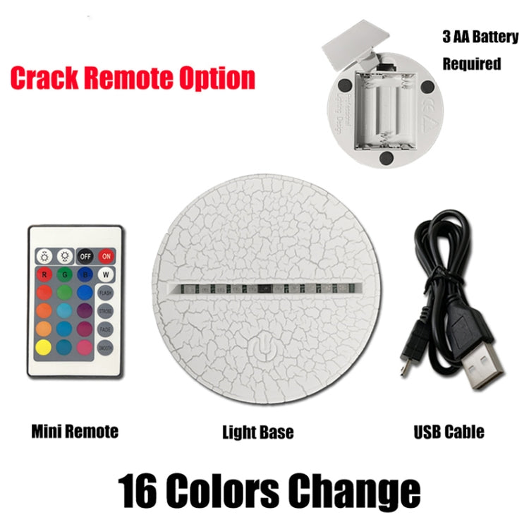 Saturn Shape 3D Colorful LED Vision Light Table Lamp, Crack Remote Control Version - Novelty Lighting by PMC TechLife | Online Shopping South Africa | PMC TechLife | Buy Now Pay Later Mobicred