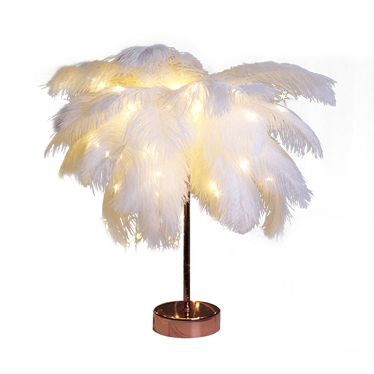 Creative Bedroom Feather Table Lamp Night Light Decorative Light (White) - Night Lights by PMc TechLife | Online Shopping South Africa | PMc TechLife | Buy Now Pay Later Mobicred