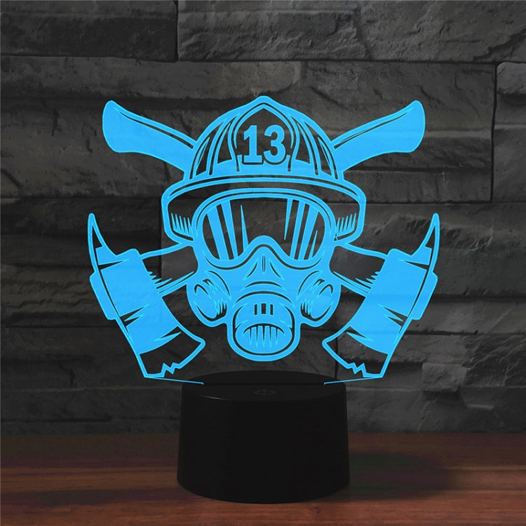 Fire Fighting Shape 3D Colorful LED Vision Light Table Lamp, USB & Battery Version - free shipping - PMC TechLife - Order now!