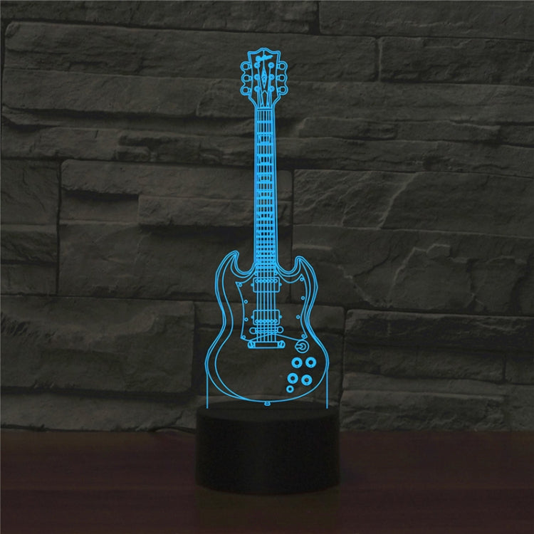 Five-string Guitar Shape 3D Colorful LED Vision Light Table Lamp, 16 Colors Remote Control Version - Novelty Lighting by PMC TechLife | Online Shopping South Africa | PMC TechLife | Buy Now Pay Later Mobicred