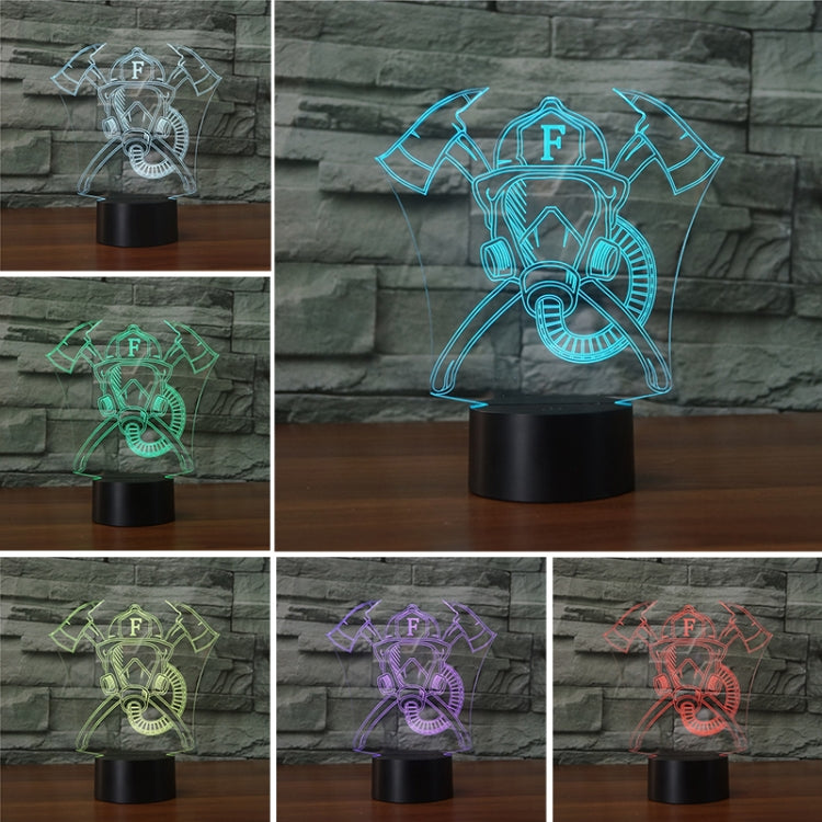 Fire Mask Shape 3D Colorful LED Vision Light Table Lamp, USB & Battery Version - free shipping - PMC TechLife - Order now!