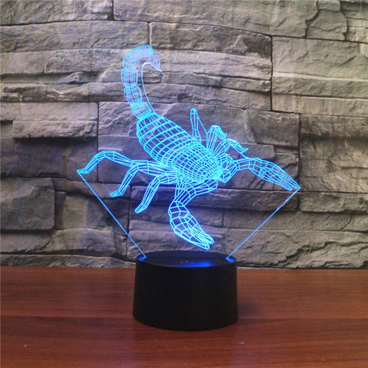 Scorpion Shape 3D Colorful LED Vision Light Table Lamp, USB & Battery Version - Novelty Lighting by PMC TechLife | Online Shopping South Africa | PMC TechLife | Buy Now Pay Later Mobicred