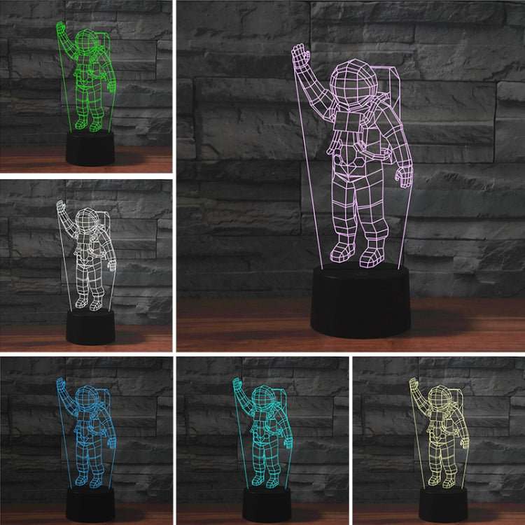 Astronaut Shape 3D Colorful LED Vision Light Table Lamp, USB Touch Version - Novelty Lighting by PMC TechLife | Online Shopping South Africa | PMC TechLife | Buy Now Pay Later Mobicred