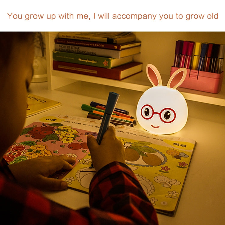 Happy Rabbit Creative Touch 3D LED Decorative Night Light, AAA Battery Version (Pink) - Night Lights by PMC TechLife | Online Shopping South Africa | PMC TechLife