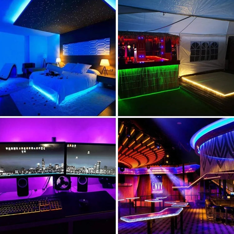 4:1 2m Bare Board 5050 SMD RGB LED Rope Light, 12V 2A 100-240V (UK Plug) - Bare Board Light by PMC TechLife | Online Shopping South Africa | PMC TechLife | Buy Now Pay Later Mobicred
