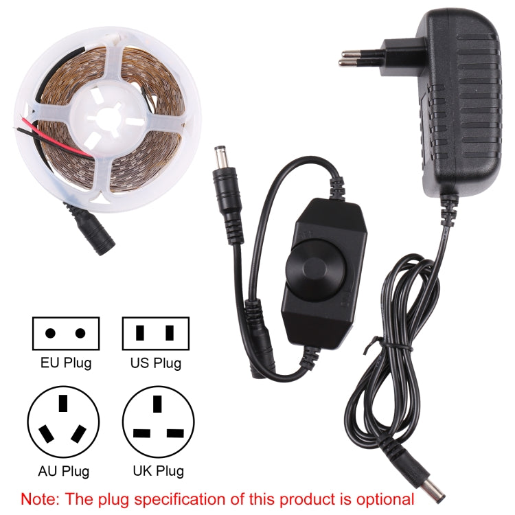 Bare Board 2835 SMD Dimmable White Light / Warm Light LED Rope Light, 60 LED/m, Length: 5m, 12V 2A 100-240V(AU Plug) - Bare Board Light by PMC TechLife | Online Shopping South Africa | PMC TechLife | Buy Now Pay Later Mobicred