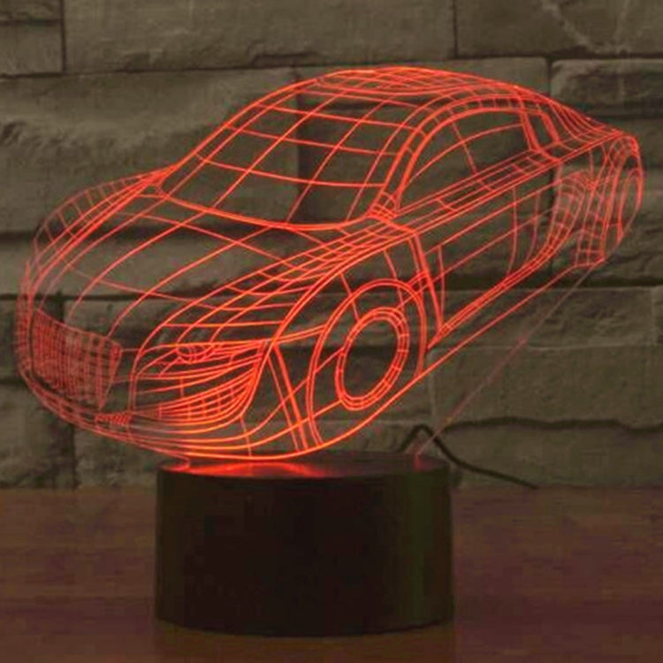 Car Style 3D Touch Switch Control LED Light , 7 Color Discoloration Creative Visual Stereo Lamp Desk Lamp Night Light - Novelty Lighting by PMC TechLife | Online Shopping South Africa | PMC TechLife | Buy Now Pay Later Mobicred
