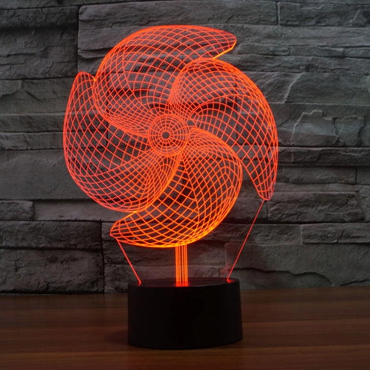 Big Pinwheel Style 3D Touch Switch Control LED Light , 7 Color Discoloration Creative Visual Stereo Lamp Desk Lamp Night Light - Novelty Lighting by PMC TechLife | Online Shopping South Africa | PMC TechLife | Buy Now Pay Later Mobicred