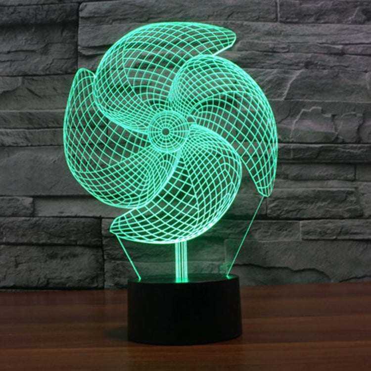 Big Pinwheel Style 3D Touch Switch Control LED Light , 7 Color Discoloration Creative Visual Stereo Lamp Desk Lamp Night Light - Novelty Lighting by PMC TechLife | Online Shopping South Africa | PMC TechLife | Buy Now Pay Later Mobicred
