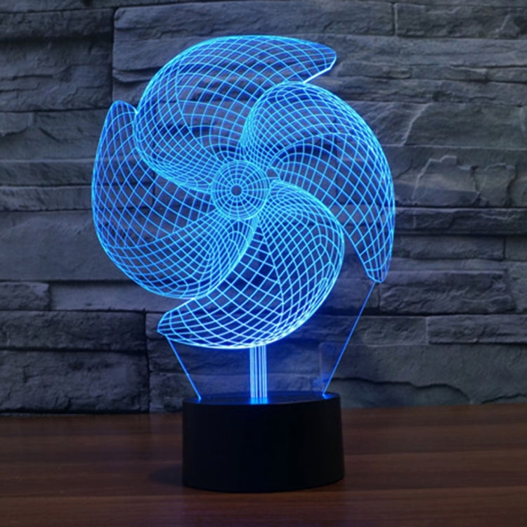 Big Pinwheel Style 3D Touch Switch Control LED Light , 7 Color Discoloration Creative Visual Stereo Lamp Desk Lamp Night Light - Novelty Lighting by PMC TechLife | Online Shopping South Africa | PMC TechLife | Buy Now Pay Later Mobicred