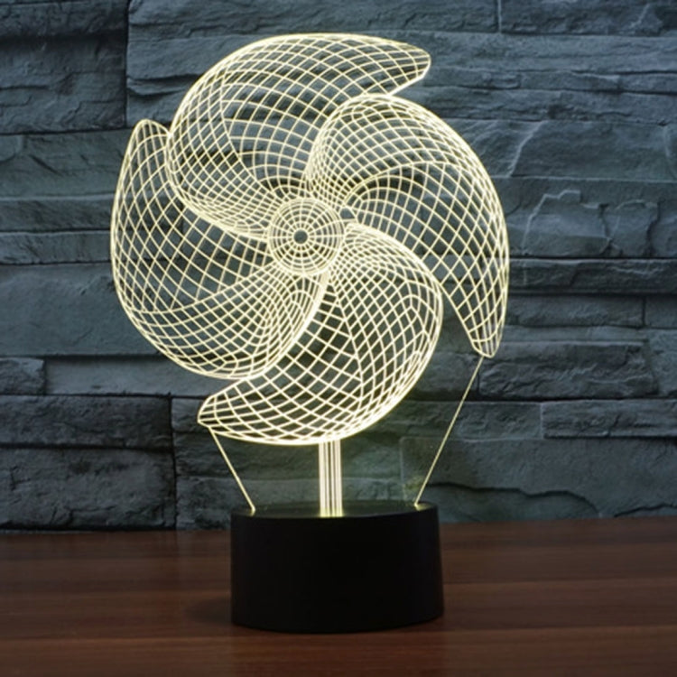 Big Pinwheel Style 3D Touch Switch Control LED Light , 7 Color Discoloration Creative Visual Stereo Lamp Desk Lamp Night Light - Novelty Lighting by PMC TechLife | Online Shopping South Africa | PMC TechLife | Buy Now Pay Later Mobicred