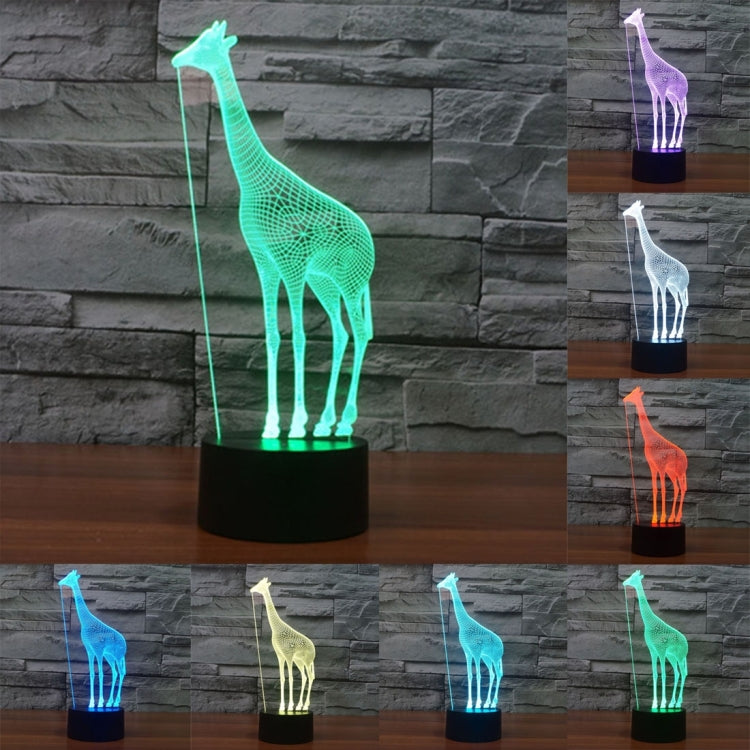 Giraffe Style 3D Touch Switch Control LED Light , 7 Color Discoloration Creative Visual Stereo Lamp Desk Lamp Night Light - Novelty Lighting by PMC TechLife | Online Shopping South Africa | PMC TechLife | Buy Now Pay Later Mobicred