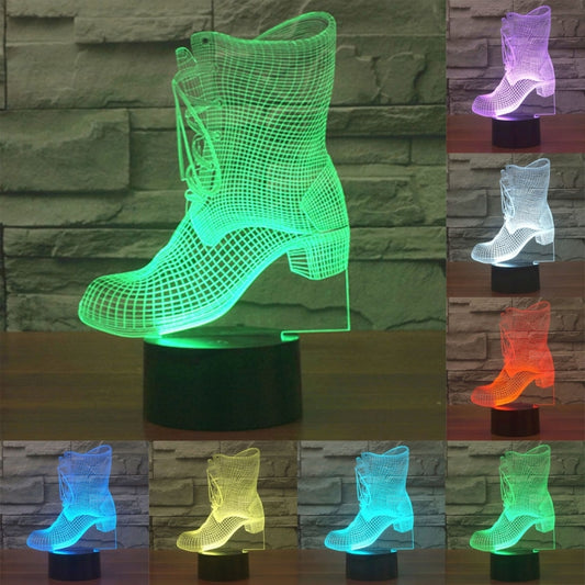 Boots Style 3D Touch Switch Control LED Light , 7 Color Discoloration Creative Visual Stereo Lamp Desk Lamp Night Light - Novelty Lighting by PMC Jewellery | Online Shopping South Africa | PMC Jewellery | Buy Now Pay Later Mobicred