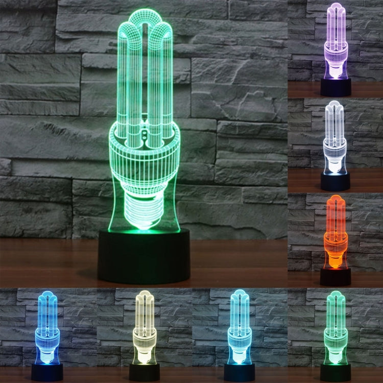 Energy-saving Lamp Style 3D Touch Switch Control LED Light , 7 Color Discoloration Creative Visual Stereo Lamp Desk Lamp Night Light - Novelty Lighting by PMC TechLife | Online Shopping South Africa | PMC TechLife | Buy Now Pay Later Mobicred