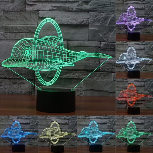 Dolphin Jump Style 3D Touch Switch Control LED Light , 7 Color Discoloration Creative Visual Stereo Lamp Desk Lamp Night Light - Novelty Lighting by PMC Jewellery | Online Shopping South Africa | PMC Jewellery | Buy Now Pay Later Mobicred