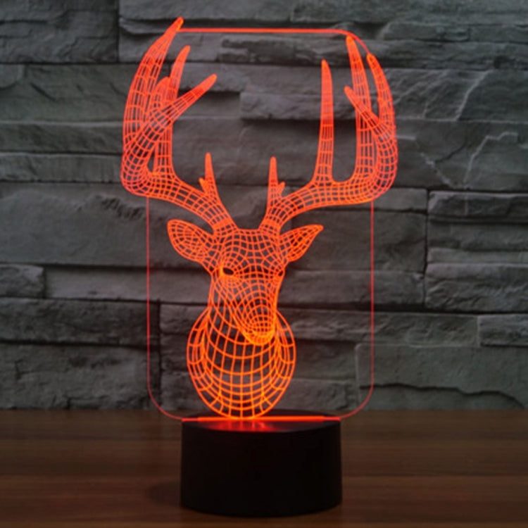 Elaphurus Davidianus Style 3D Touch Switch Control LED Light , 7 Color Discoloration Creative Visual Stereo Lamp Desk Lamp Night Light - Novelty Lighting by PMC TechLife | Online Shopping South Africa | PMC TechLife | Buy Now Pay Later Mobicred