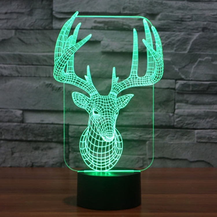 Elaphurus Davidianus Style 3D Touch Switch Control LED Light , 7 Color Discoloration Creative Visual Stereo Lamp Desk Lamp Night Light - Novelty Lighting by PMC TechLife | Online Shopping South Africa | PMC TechLife | Buy Now Pay Later Mobicred
