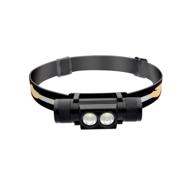 D25 10W 2 x XML-2 IPX6 Waterproof Headband Light, 2400 LM USB Charging Adjustable Outdoor LED Headlight - Headlamp by PMC Jewellery | Online Shopping South Africa | PMC Jewellery | Buy Now Pay Later Mobicred