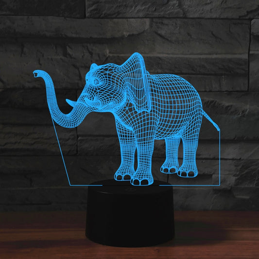 Elephant Shape 3D Colorful LED Vision Light Table Lamp, 16 Colors Remote Control Version - Novelty Lighting by PMC Jewellery | Online Shopping South Africa | PMC Jewellery | Buy Now Pay Later Mobicred