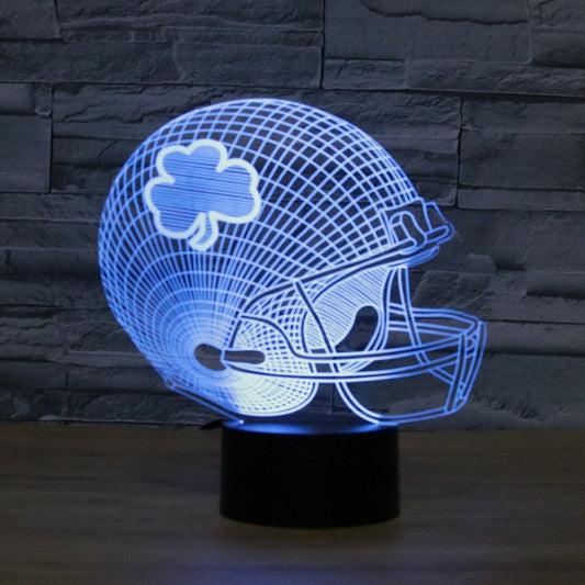 Rugby Hat Flower Shape 3D Colorful LED Vision Light Table Lamp, 16 Colors Remote Control Version - Novelty Lighting by PMC Jewellery | Online Shopping South Africa | PMC Jewellery | Buy Now Pay Later Mobicred