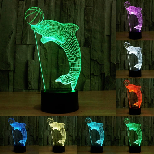 Dolphin Heading the Ball Style 3D Touch Switch Control LED Light , 7 Color Discoloration Creative Visual Stereo Lamp Desk Lamp Night Light - Novelty Lighting by PMC Jewellery | Online Shopping South Africa | PMC Jewellery | Buy Now Pay Later Mobicred