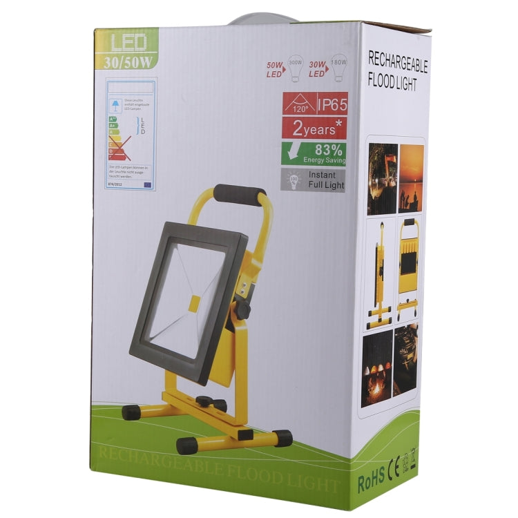 30W IP65 Waterproof COB LED Rechargeable Flood Light, 2650LM 6000-6500K with Car Charger, AC 85-265V - Floodlights by PMC Jewellery | Online Shopping South Africa | PMC Jewellery | Buy Now Pay Later Mobicred