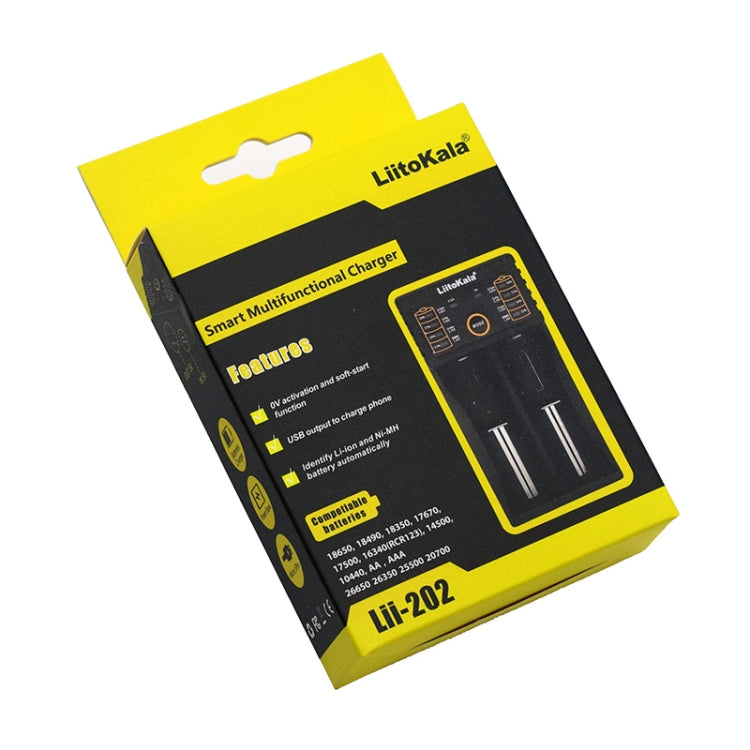 LiitoKala lii-202 USB Output Intelligent Battery Charger for Li-ion IMR 18650, 18490, 18350, 17670, 17500, 16340(RCR123), 14500, 10440 - Charger & Converter by PMC Jewellery | Online Shopping South Africa | PMC Jewellery | Buy Now Pay Later Mobicred