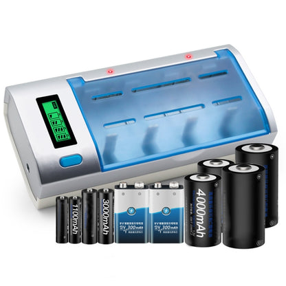 AC 100-240V 4 Slot Battery Charger for AA & AAA & C / D Size Battery, with LCD Display, AU Plug - Charger & Converter by PMC Jewellery | Online Shopping South Africa | PMC Jewellery | Buy Now Pay Later Mobicred