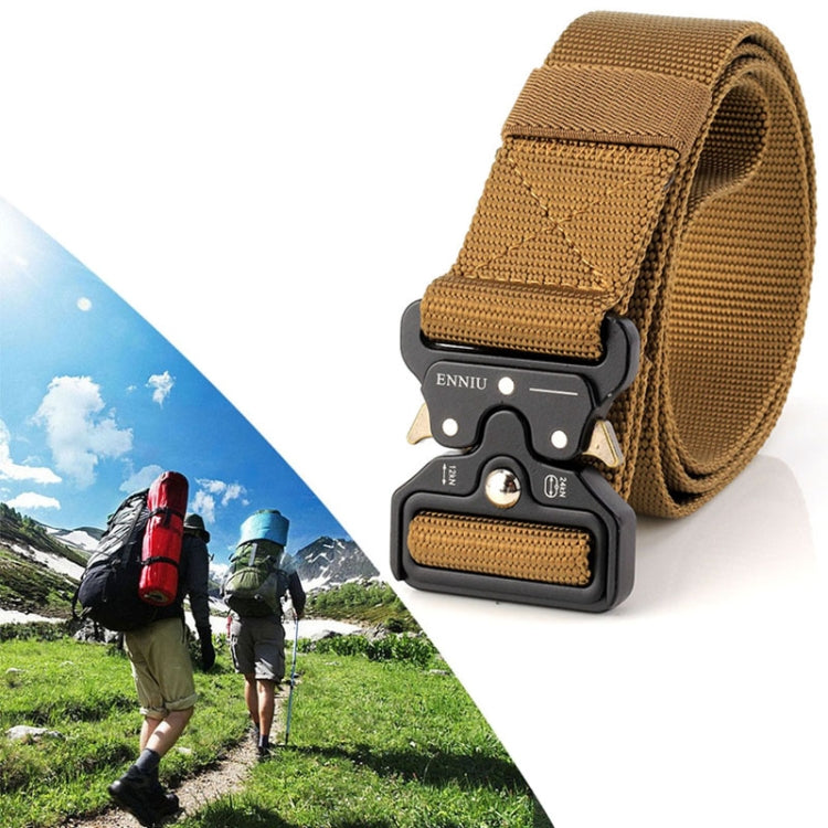 ENNIU 3.8cm Wide Snake Buckle Outdoor Casual Nylon Belt Adjustable Multifunction Training Belts (Brown) - Belts by PMC Jewellery | Online Shopping South Africa | PMC Jewellery | Buy Now Pay Later Mobicred