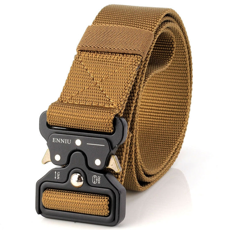 ENNIU 3.8cm Wide Snake Buckle Outdoor Casual Nylon Belt Adjustable Multifunction Training Belts (Brown) - Belts by PMC Jewellery | Online Shopping South Africa | PMC Jewellery | Buy Now Pay Later Mobicred