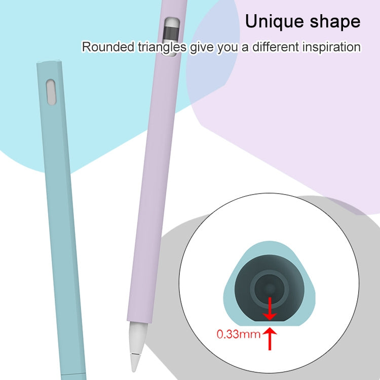 LOVE MEI For Apple Pencil 1 Triangle Shape Stylus Pen Silicone Protective Case Cover (Blue) - Pencil Accessories by LOVE MEI | Online Shopping South Africa | PMC TechLife