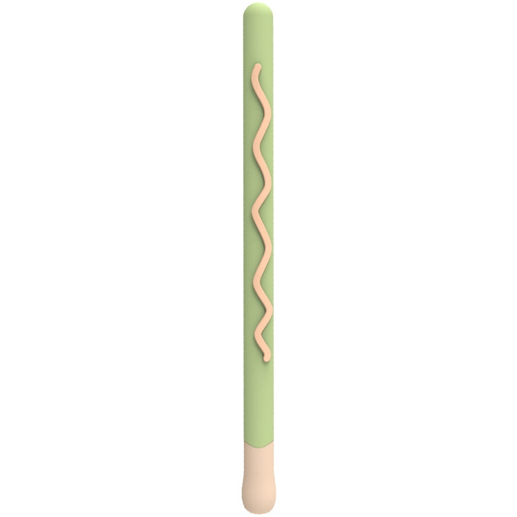 LOVE MEI For Apple Pencil 1 Stripe Design Stylus Pen Silicone Protective Case Cover(Green) - Pencil Accessories by LOVE MEI | Online Shopping South Africa | PMC TechLife | Buy Now Pay Later Mobicred