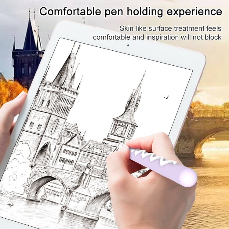 LOVE MEI For Apple Pencil 1 Stripe Design Stylus Pen Silicone Protective Case Cover(Green) - Pencil Accessories by LOVE MEI | Online Shopping South Africa | PMC TechLife | Buy Now Pay Later Mobicred