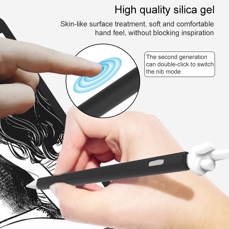 LOVE MEI For Apple Pencil 1 Middle Finger Shape Stylus Pen Silicone Protective Case Cover (Black) - free shipping - PMC TechLife - Order now!