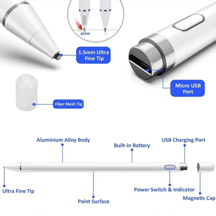 Universal Active Capacitive Stylus Pen(Black) - free shipping - PMC TechLife - Order now!