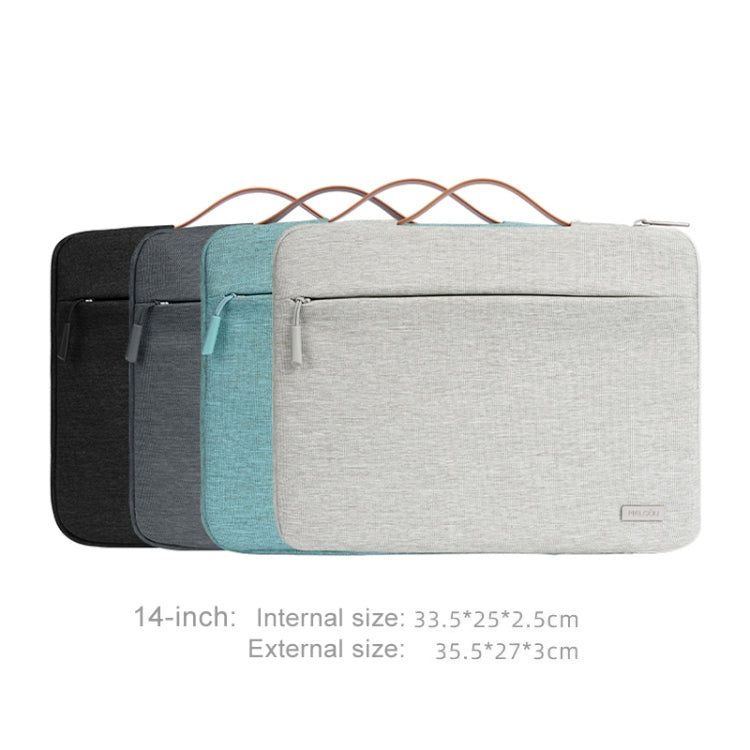 For 14 inch Laptop Zipper Waterproof  Handheld Sleeve Bag (Beige White) - 13.3 inch by PMC TechLife | Online Shopping South Africa | PMC TechLife | Buy Now Pay Later Mobicred