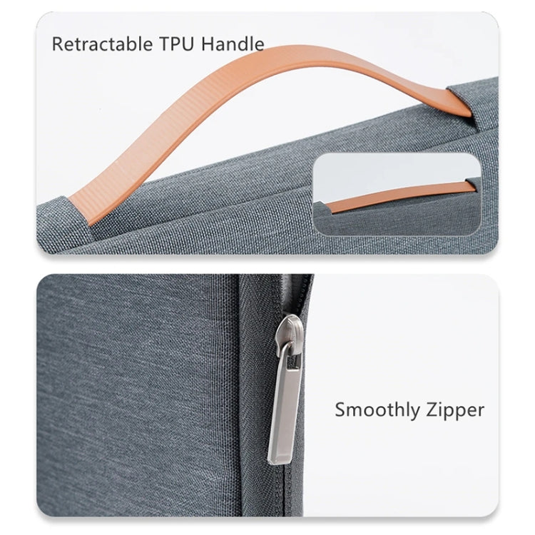 For 14 inch Laptop Zipper Waterproof  Handheld Sleeve Bag (Grey) - 13.3 inch by PMC TechLife | Online Shopping South Africa | PMC TechLife | Buy Now Pay Later Mobicred