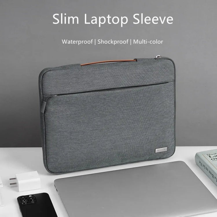 For 16 inch Laptop Zipper Waterproof  Handheld Sleeve Bag (Grey) - 13.3 inch by PMC TechLife | Online Shopping South Africa | PMC TechLife | Buy Now Pay Later Mobicred